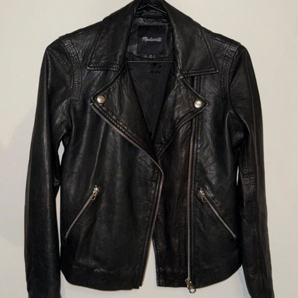 Madewell Genuine Leather Moto Jacket XS - Picture 2 of 4
